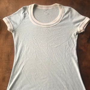 Vintage Trim Tee Baby Blue